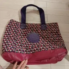 【値下げ中】キプリング 幾何学模様 ショルダーバッグ トートバッグ 2way