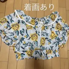 COCO DEAL 花柄 クロップドトップス 半袖