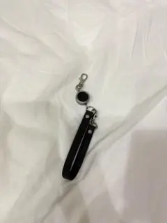 リール付き キーホルダー　ネイビー