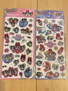 パワーパフガールズ グリッターステッカー 2枚セット