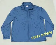 【美品】FIRST DOWN ネイビー ナイロンジャケット　サイズＬ