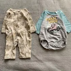 ロンパース petitmain futafutaセット 70cm