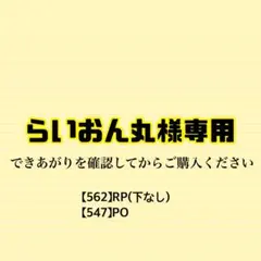 〔A81〕らいおん丸様専用　562RP547PO