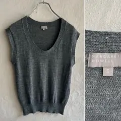 美品 MARGARET HOWELL ウール リネン ニットベスト MHL.のサムネイル