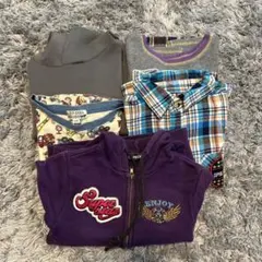 キッズ 110 男の子 秋冬服 トップス まとめ売り パーカー シャツ ロンT