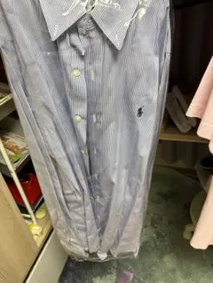 ラルフ・ローレン ストライプ 長袖ワイシャツ L