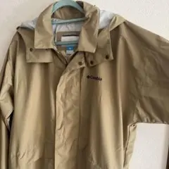 Columbia フード付きベージュロングジャケットメンズＸＬ