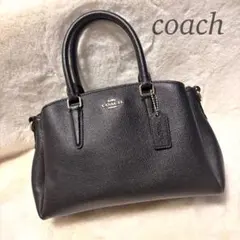coach　ショルダーバッグ　2way レザー　黒　F28977 ハンドバッグ