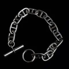 silver925 純銀 アンカーチェーン　ブレスレット　シェーヌダンクル風