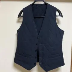 EDIFICE ネイビー キルティングジレ