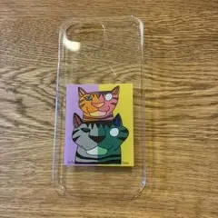 iPhone用 クリアケース 猫イラスト