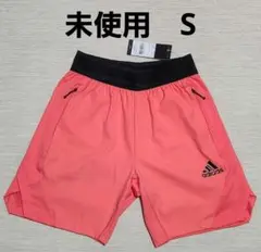 未使用 adidas アディダス ハーフパンツ S サーモンピンク