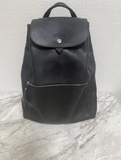 ブラックレザー風バックパック