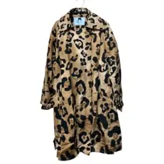 Blumarine ヒョウ柄　コート　ブルマリン　イタリア製　シルク100%