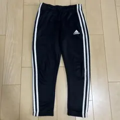 120 アディダス adidas ラインパンツ ジャージ 春 秋 黒 ブラック