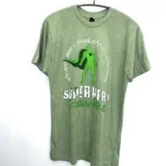 tuleex スーパーヒーロー Tシャツ M メンズ　緑　海外古着