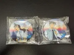 名探偵コナン　セガくじ　新一×蘭　缶バッジセット