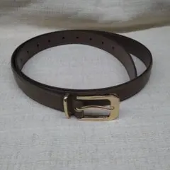GU ゴールドバックル 細身ベルト ブラウンのサムネイル