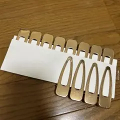 ゴールドメタルヘアクリップ12個セット