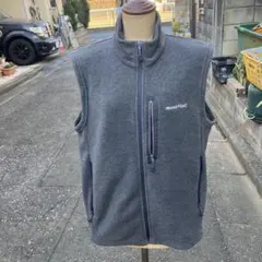 モンベル　クリマプラス200 ベスト　メンズ　サイズL　グレー