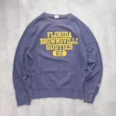 【Champion】フェルトグラフィックロゴスウェット ネイビー M フェード