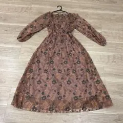 Kastane カスタネ オケージョン　ドレス　ワンピース　花柄　刺繍