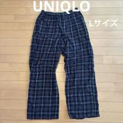 ユニクロ フランネルパンツ ダークブラウン Lサイズ