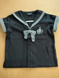 COMME CA ISM 　セーラーカラー ポロシャツ 100A