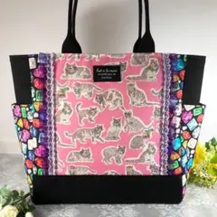 サイドポケット付きトートバッグ【リバティ】