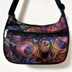 美品☆LeSportsac／レスポートサック／カラフル／羽／ショルダーバッグ