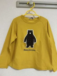 Moujonjon クマ刺繍 長袖カットソー