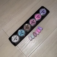 WSPTジャパン　フラッシュパウダー6色セット　ジェルネイル