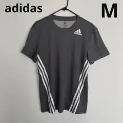 アディダス トレーニング 半袖Tシャツ グレー M 裏地メッシュ スポーツ