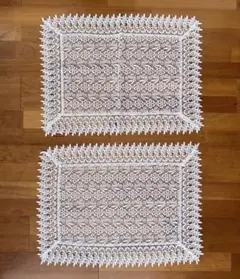 新品　花柄レース テーブルセンター 2枚セット