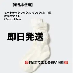 【即日発送・新品未使用】ヒートテックソックス　リブパイル　1足　ユニクロ