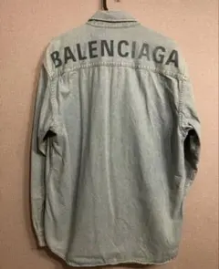 BALENCIAGA バックロゴ デニムシャツ