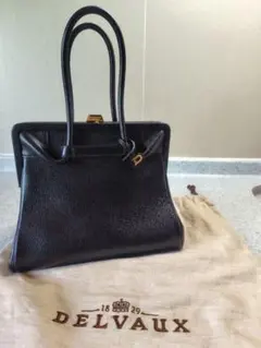 DELVAUX ブラック ハンドバッグ 保存袋、専用箱、ミラー付きのサムネイル