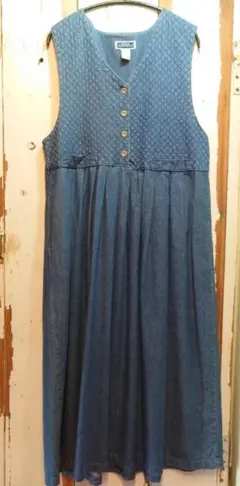 キルティング ロングワンピース