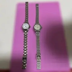 クォーツアナログ時計2点セット