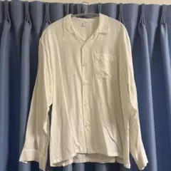 FRONT11201　オープンカラーレーヨンシャツ　ホワイト　Lサイズ