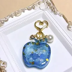りんごのシェイカーキーホルダー