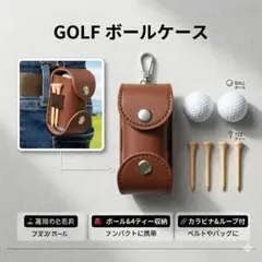 シンハル✩.*˚ ゴルフボールケース ミニティーホルダー付き✩.*˚ ゴルフボールケース ミニティーホルダー付き✩.*˚(ブラウン系) - メルカリ
