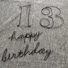 happy birthday ワイヤーレターバナー