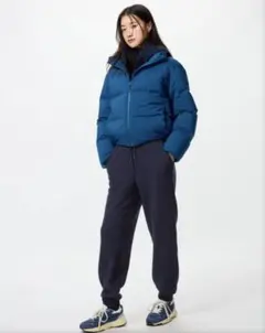 フリースイージーパンツ/丈長め ネイビー UNIQLO ユニクロ 3XL