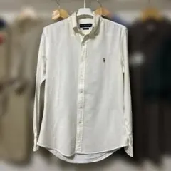 ラルフローレン・長袖・BDシャツ・オックスフォードシャツ・ホワイト・M相当