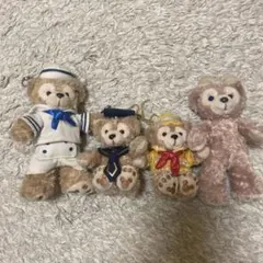 ダッフィー　シェリーメイ　ぬいぐるみストラップ 4体セット