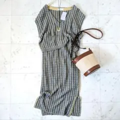 未使用　イエナ SLOBE IENA チェックニットセットアップ 定価2.4万円