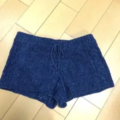 ニットショートパンツネイビーフォーエバー21