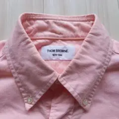 THOM BROWNE ピンク ボタンダウンシャツ
