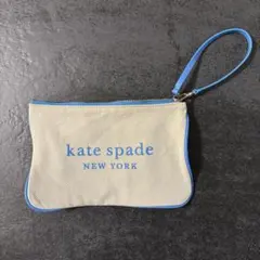 kate spade ポーチ ベージュ/ブルーのサムネイル